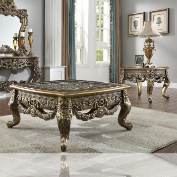 Hd 905 Br Perfect Brown With Metallic Antique Gold Occasional Tables Inside Metallic Gold Modern Console Tables (Gallery 19 of 20)