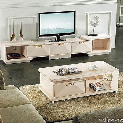 High Gloss Tv Cabinet Unit And Coffee Table Set White With Dark Intended For Gloss White Steel Console Tables (View 8 of 20)