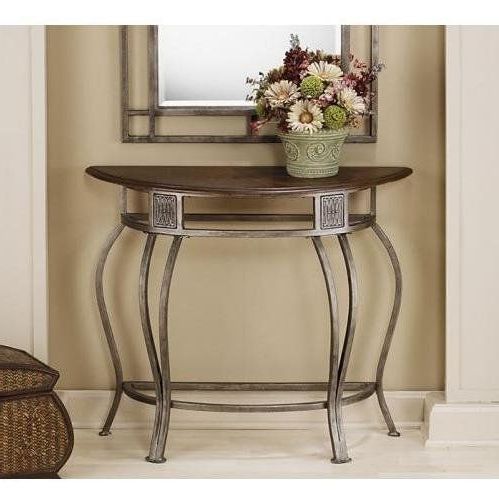 Hillsdale Furniture 41547 Montello Console Sofa Table, Old Steel With Regard To Metallic Gold Modern Console Tables (View 9 of 20)