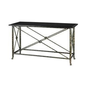 Home Decorators Collection Elliot Antique Gold With Black Granite Top Within Black And Gold Console Tables (View 17 of 20)