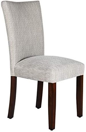 Homepop Parsons Classic Upholstered Accent Dining Chair, Single Pack In Satin Gray Wood Accent Stools (View 5 of 20)