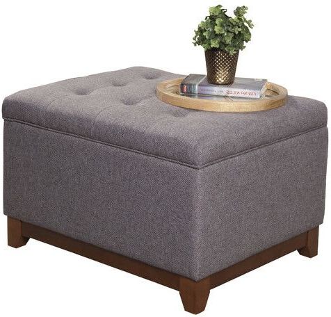 Homepop Upholstered Storage Cocktail Ottoman | Storage Ottoman Throughout Fabric Tufted Square Cocktail Ottomans (View 16 of 20)