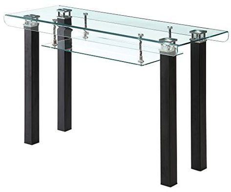 Homes: Inside + Out Idf 4363s Savannah Sofa Table, Normal, Powder Intended For Matte Black Console Tables (View 9 of 20)