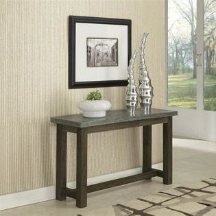 Homestyles – Concrete Chic Console Table – Add An Urban Edge To Any Regarding Modern Concrete Console Tables (View 3 of 20)