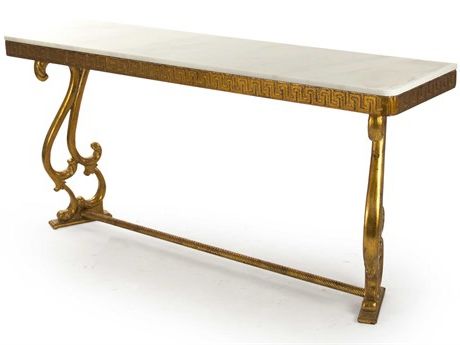 Hooker Furniture Evermore Kala White Marble / Gold 62'' Wide Within White Marble And Gold Console Tables (View 4 of 20)