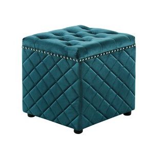 House Of Hampton® Lindeman 16.5'' Wide Velvet Tufted Square Cube Throughout Velvet Pleated Square Ottomans (Gallery 20 of 20)