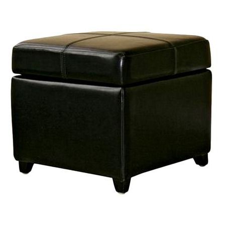 I Pinned This Biondello Storage Ottoman In Black From The Bennett For Black Leather Foot Stools (View 1 of 20)