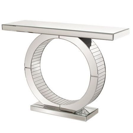 I Pinned This Howard Elliott Angelique Console Table From The 6th Throughout Mirrored And Chrome Modern Console Tables (View 11 of 20)
