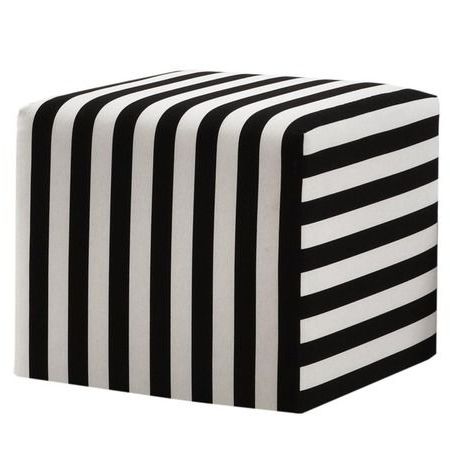 I Pinned This Tumtum Pouf From The Style Study Event At Joss And Main Within Stripe Black And White Square Cube Ottomans (View 16 of 20)