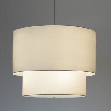 Ilex Double Drum Pendant | Allmodern Intended For Light Natural Drum Console Tables (View 4 of 20)