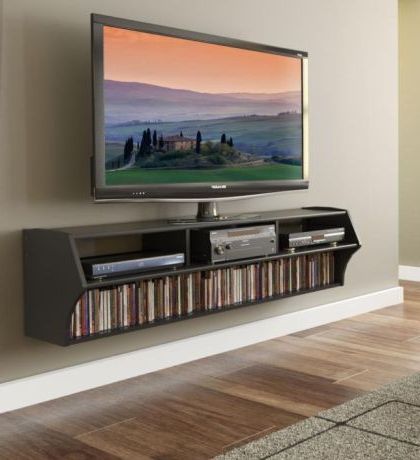Image Result For Floating Tv Shelf Ikea | Floating Tv Stand, Floating With Regard To Matte Black Console Tables (View 2 of 20)