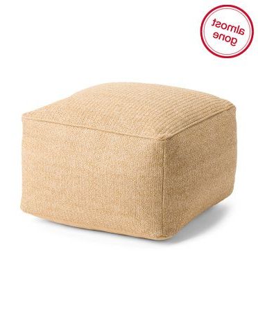 Indoor Outdoor Pouf Outdoor Sun Indoor Outdoor Pouf $39.99 | Outdoor Intended For Natural Solid Cylinder Pouf Ottomans (Gallery 19 of 20)