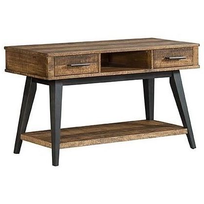Intercon Urban Rustic Rustic 2 Drawer Sofa Table With 1 Shelf And Cubby Pertaining To 1 Shelf Square Console Tables (View 6 of 20)
