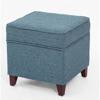 Ivy Bronx Keefer Cube Ottoman | Wayfair | Square Storage Ottoman Throughout Twill Square Cube Ottomans (View 7 of 20)