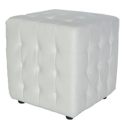 Izzo Tufted Cube Ottoman | Leather Ottoman, White Ottoman, Fabric Ottoman Within Tufted Fabric Ottomans (View 11 of 20)