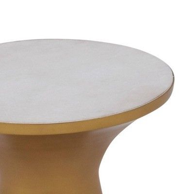 Jaipur Round End Table Brass/gold And Marble – Steve Silver | End Inside Silver And Acrylic Console Tables (View 17 of 20)