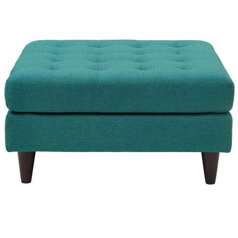 Janeen Tufted Cocktail Ottoman | Large Ottoman, Ottoman, Cocktail Ottoman With Regard To Tufted Fabric Cocktail Ottomans (View 5 of 20)