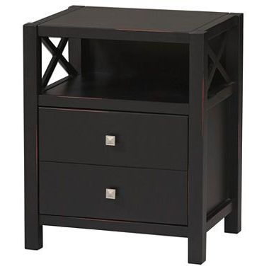 Jcpenney | Anna 2 Drawer 27" Square End Table | Linon Home Decor Regarding Square Matte Black Console Tables (View 18 of 20)