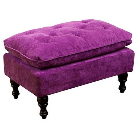 Jeremy Tufted Ottoman Purple – Christopher Knight Home (with Images Inside Tufted Fabric Ottomans (View 17 of 20)