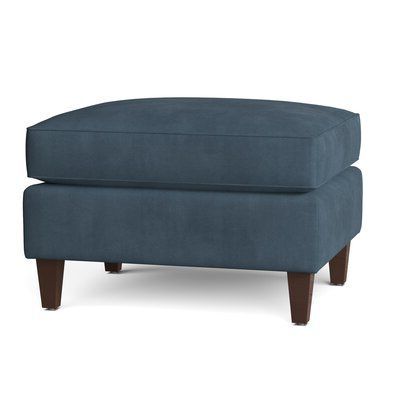 Jesper Ottoman Body Fabric: Tina Airforce, Leg Color: Ebony In 2021 In Natural Solid Cylinder Pouf Ottomans (View 4 of 20)