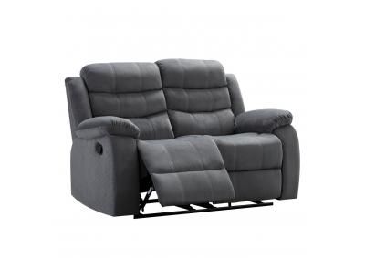 Jim Dual Reclining Sofa And Dual Reclining Love Seat Nader's Furniture With Regard To Black Metal And White Linen Ottomans Set Of  (View 18 of 20)