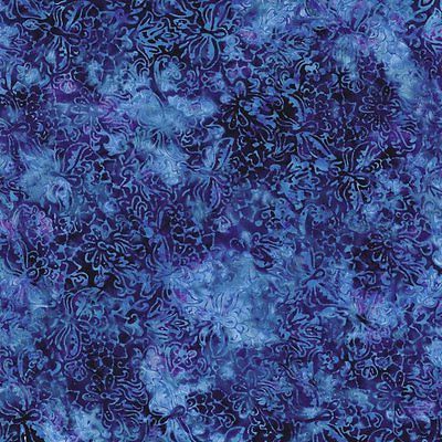 Jinny Beyer Malam Batik~dark Blue~cotton Fabric,quilt,~ Rjr Fabrics In Dark Blue Fabric Banded Ottomans (View 15 of 20)