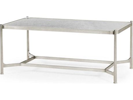 Jonathan Charles Luxe Gilded Antique Silver Leaf 48 X 28 Rectangular For Silver Leaf Rectangle Console Tables (View 2 of 20)