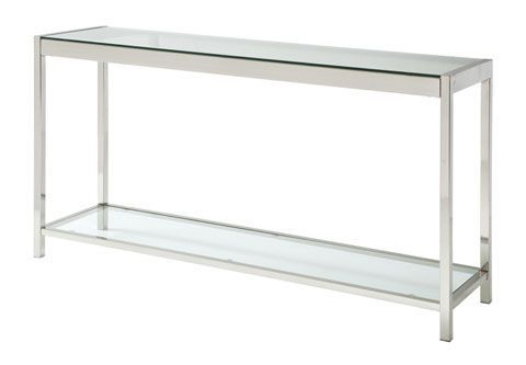 Jonies Chrome And Glass Sofa Table | Table, Console Table, Cottage With Glass And Pewter Console Tables (View 7 of 20)