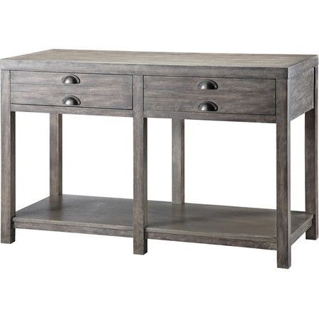Just Bought This For My Den! Bridgeport Console Table From The With Regard To Gray Driftwood Storage Console Tables (View 9 of 20)
