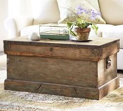 Kaplan Reclaimed Wood Lift Top Trunk | 1000 | Chest Coffee Table In Espresso Wood Trunk Console Tables (View 4 of 20)