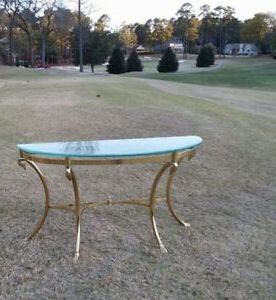 Labarge Rare Hollywood Regency Italian Swan Sofa Table Brass Made In Throughout Swan Black Console Tables (View 18 of 20)