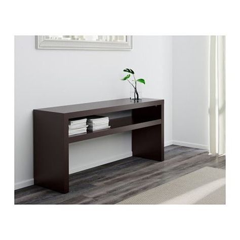 Lack Console Table – Black Brown 55 1/8x15 3/8 " (with Images) | Small Throughout Black And Oak Brown Console Tables (View 12 of 20)