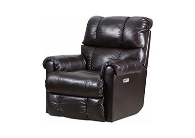 Lane "june" Leather Power Rocker – Recliner With Heat And Massage Throughout Black Faux Leather Swivel Recliners (View 11 of 20)