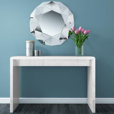 Large White High Gloss Console Table – Tiffany Range | White Console Pertaining To Square High Gloss Console Tables (View 2 of 20)
