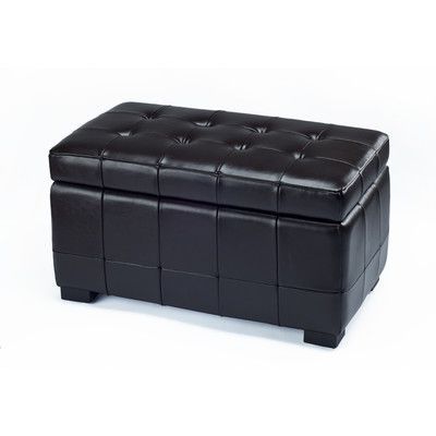 Leather Ottoman Color: Black / Red – Http://delanico/ottomans Inside White Leatherette Ottomans (View 15 of 20)
