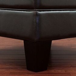 Leather Tufted Ottoman Dark Brown – Free Shipping Today – Overstock Pertaining To Dark Brown Leather Pouf Ottomans (View 14 of 20)