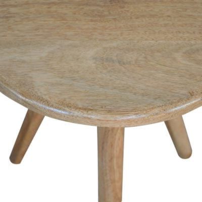 Lezaro Solid Wood Oak Grain Effect Round Tripod Stool Inside Console Tables With Tripod Legs (View 15 of 20)