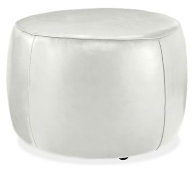 Lind Round Leather Ottomans – Modern Benches, Stools & Ottomans Intended For Round Black Tasseled Ottomans (View 9 of 20)