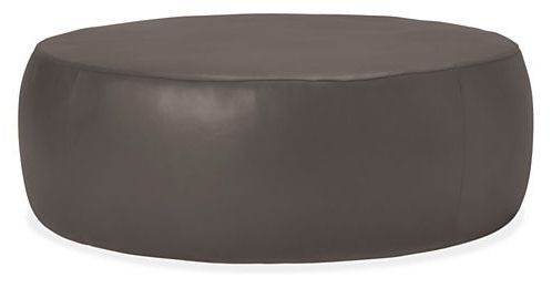 Lind Round Leather Ottomans – Modern Ottomans & Footstools – Modern Inside Gold And White Leather Round Ottomans (View 16 of 20)