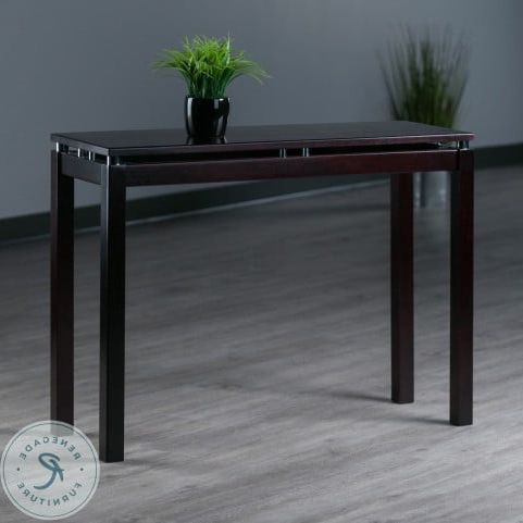 Linea Chrome Accent Console/hall Table From Winsomewood | Coleman Furniture Throughout Chrome Console Tables (View 6 of 20)