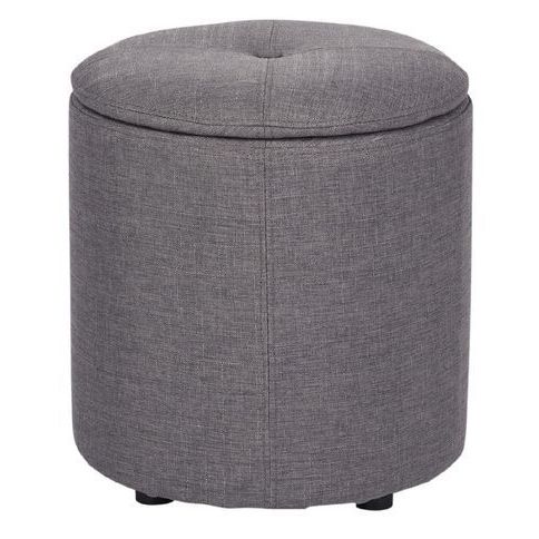 Living & Co Linen Storage Ottoman Grey | Linen Storage Ottoman, Grey Pertaining To Gray Velvet Ottomans With Ample Storage (View 18 of 20)