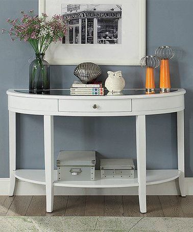 Look At This #zulilyfind! Contemporary Glass Top Console Table # Throughout Glass And Pewter Console Tables (View 15 of 20)