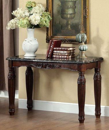 Look At This #zulilyfind! Espresso Surrey Faux Marble Top Sofa Table # In Faux Marble Console Tables (View 14 of 20)