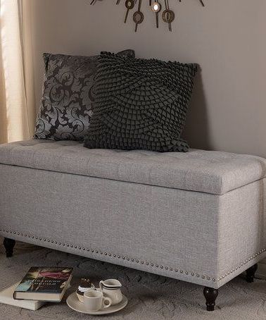 Look At This #zulilyfind! Light Gray Kaylee Storage Ottoman Bench # With Regard To Light Gray Fold Out Sleeper Ottomans (View 12 of 20)