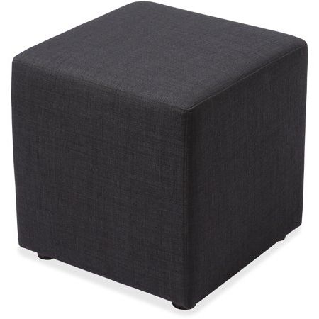 Lorell Fabric Cube Chair, Black – Walmart In 2020 | Cube Chair In Black Fabric Ottomans With Fringe Trim (Gallery 19 of 20)