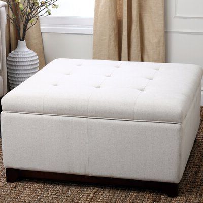 Lorence Storage Ottoman | Wayfair For Fabric Oversized Pouf Ottomans (View 4 of 16)