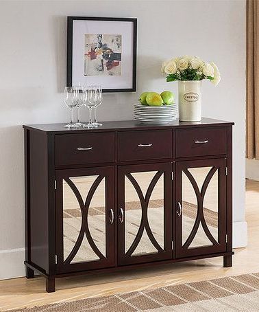 Love This Dark Brown Console Table On #zulily! #zulilyfinds | Mirrored For Brown Wood And Steel Plate Console Tables (View 17 of 20)