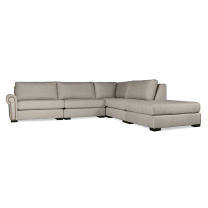 Lucile Modular Sectional Right Arm L Shape Left Ottoman – California Within Pearl Modular Ottomans (View 3 of 20)