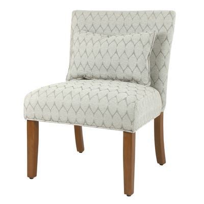 Lucy Textured Gray Accent Chair With Pillow In 2020 (with Images Throughout Satin Gray Wood Accent Stools (View 4 of 20)
