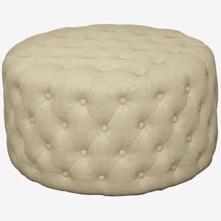 Lulu Tufted Round Ottoman, Multiple Colors – Walmart | Fabric With Regard To Cream Fabric Tufted Round Storage Ottomans (Gallery 20 of 20)